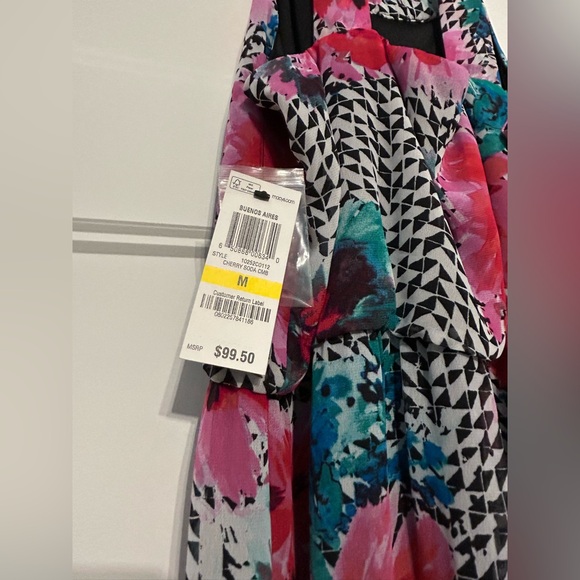 Women’s Size Medium Thalia & Sodi High Low Hem Floral Halter Dress NWT - Picture 9 of 13